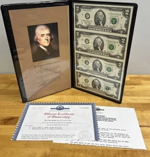 2003 $2 Bills Uncut Sheet World Reserve Monetary Exchange In Book