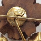 1/20 12K Gold Filled Carved Rose Flower Brooch & Screw Back Earrings Set Vintage — photo 6