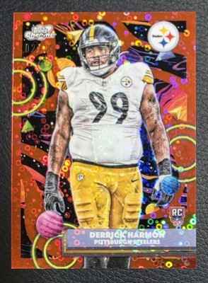 Derrick Harmon 2025 Topps Cosmic Chrome Red Lunar Eclipse /10 #183 Steelers 