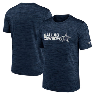 Men's Nike Navy Dallas Cowboys Reverse Play Velocity Performance T-Shirt