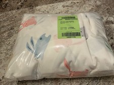 Pottery Barn Kids Baby Modern Bunny Organic 4-pc. Queen Sheet Set Multi NWOT
