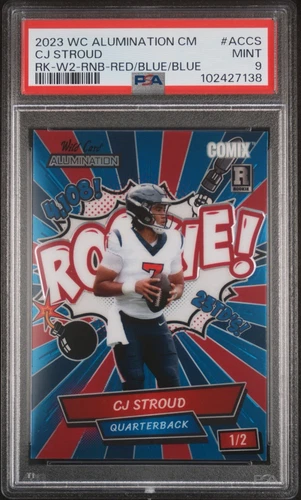 2023 WC Alumination Comix - CJ Stroud - Red/Blue/Blue RC 1/2 PSA 9