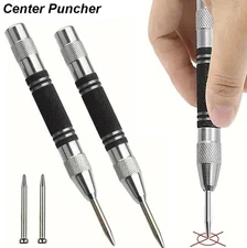 2pcs Heavy Duty Auto Center Punch Tool for Wood & Metal Drilling - NEW
