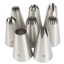 8 Pcs Large Size set Icing Piping Nozzles Tips Pastry Cake Sugarcraft Decoratin
