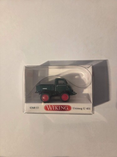 Wiking HO -559490 Vehículo Mercedes MB Unimog U401 con neumáticos dobles Verde | Zustand: New