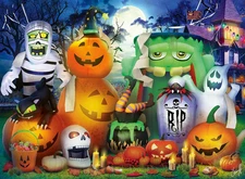 Ravensburger Spooky Fun 100 Piece XXL Jigsaw Puzzle Halloween FAST FREE SHIPPING