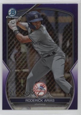 2023 Bowman Draft Chrome Purple Refractor 19/250 Roderick Arias #BDC-49 11s9