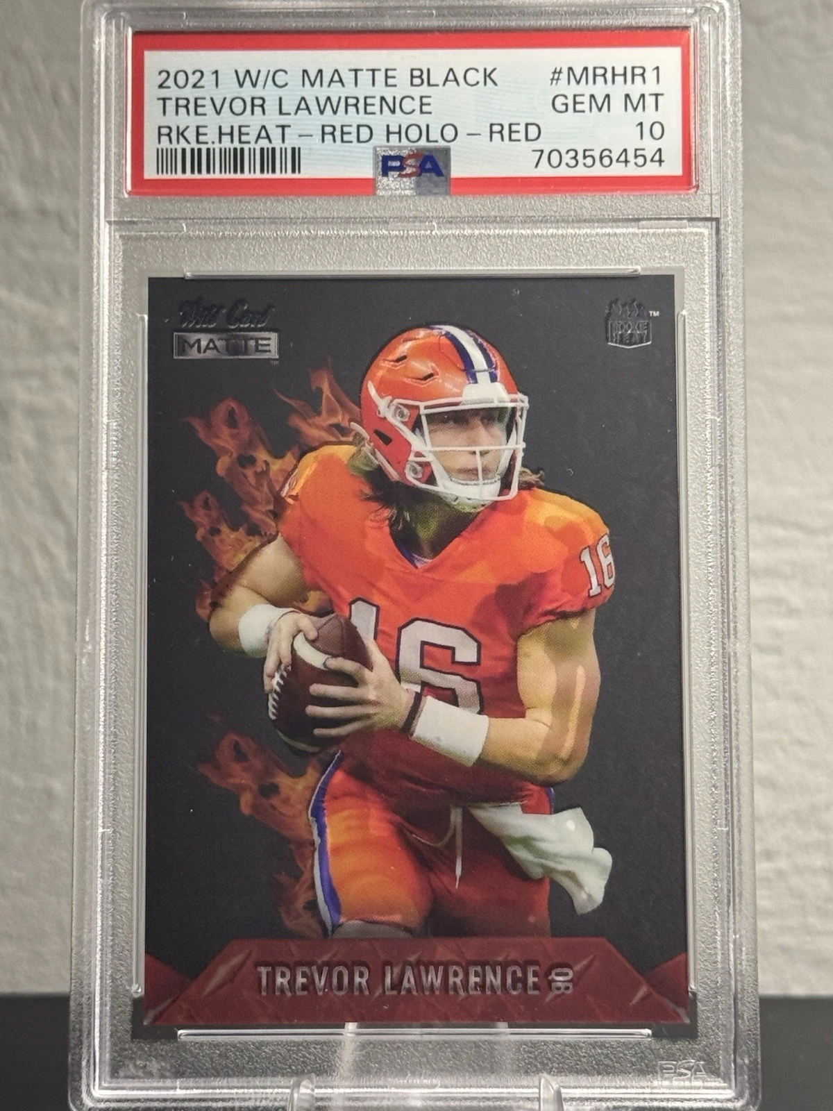 Trevor Lawrence Wild Card Matte Black Rookie Heat #MRHR1 Red Holo-Red