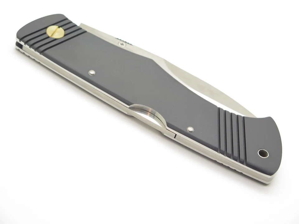 Cuchillo y funda de caza plegable vintage Al Mar Sere Passport Seki Japón con cierre trasero Foto 4 de 4