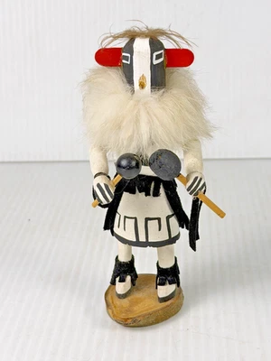 Kokopelli Kokpel Kachina Doll 6" tall Signed C.C. '96 Missing Nose Native Amer. - Image 1 of 4