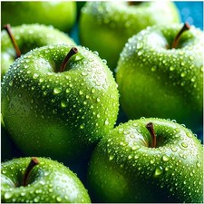 Tile Mural Fresh Green Apples Fruit Kitchen Wall Art Backsplash Marble Ceramic