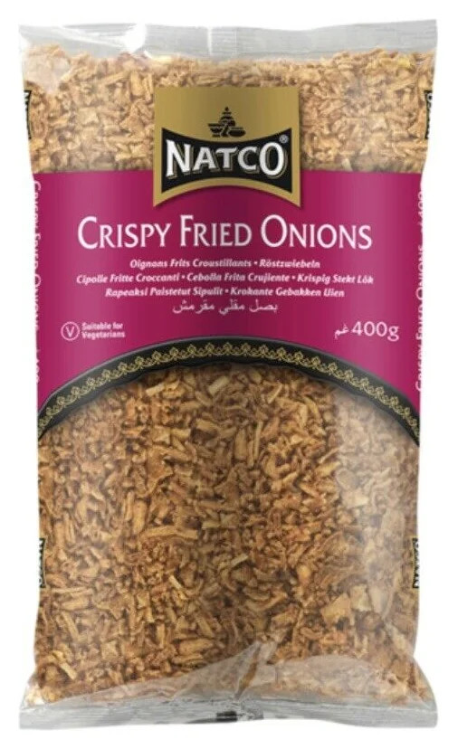 Natco Crispy Fried Onions 400g Authentic Indian Curry Cooking Essential