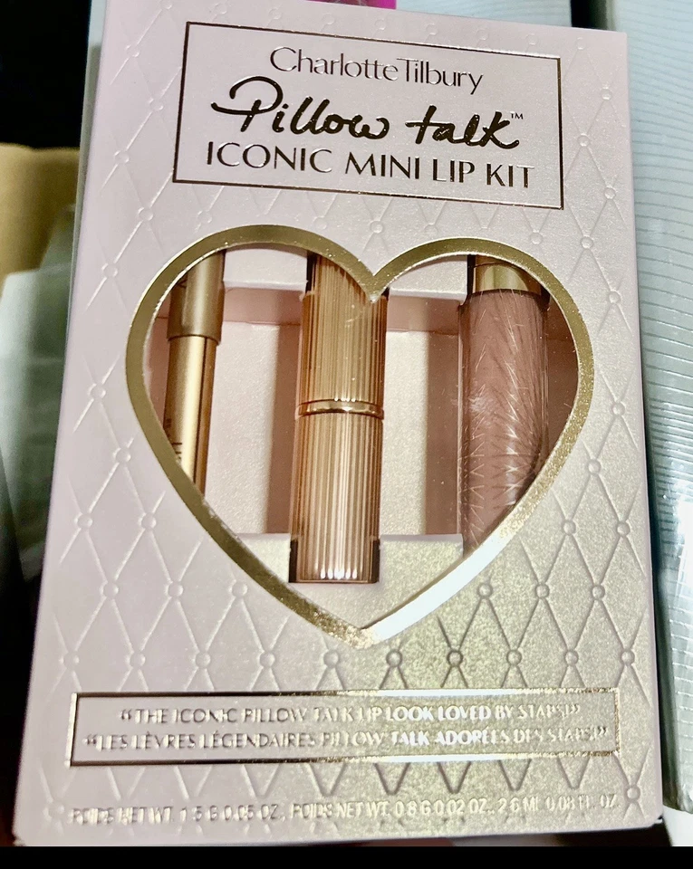 NIB Tilbury Pillow Talk Iconic Mini Lip Kit DISCONTINUED Matte Lipstick - Image 2 of 4