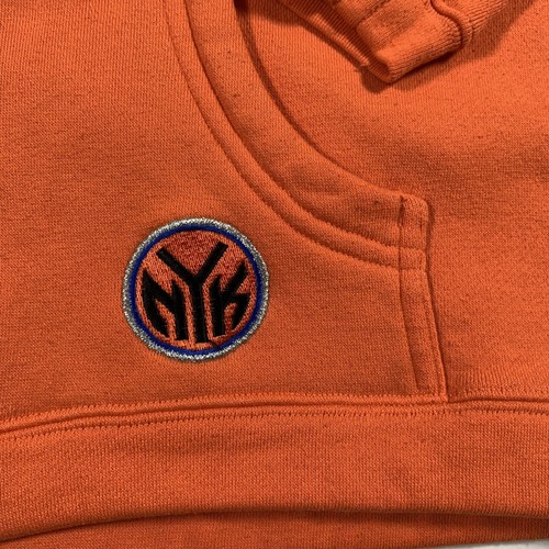 VTG Y2k Nike New York Knicks Center Swoosh Hoodie Sweatshirt Youth Large 16-18 - Picture 6 of 9