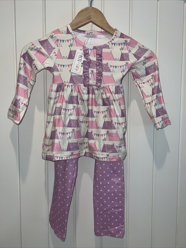 Girls Toddler 2 Piece Size 3T Winter Outfit By Boutique Pete + Lucy - Camping - 第 2/12 張圖片