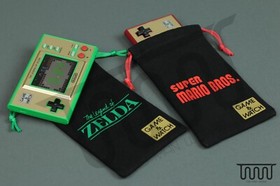 Decorated Lined Drawstring Bag for Game & Watch Handheld