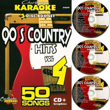 Chartbuster Karaoke CDG 90's COUNTRY 5089 4 New In White Sleeves.Kenny Chesneyn