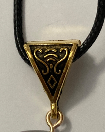 7 Charka Natural Stone/Copper Coil in Resin Amulet Brass Bail 16” Rope Chain - Picture 5 of 7