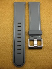 24mm HQ Rubber Diver Strap Black Watch Band for BREITLING NAVITIMER XL Large