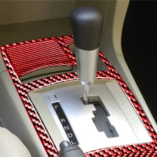 For Mitsubishi Lancer 2008-15 Vinyl Red Carbon Fiber Gear Shift Box Panel Cover