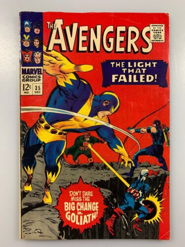 AVENGERS #35 : The Light That Failed! GOLIATH 1966 Marvel Comics - Picture 1 of 10