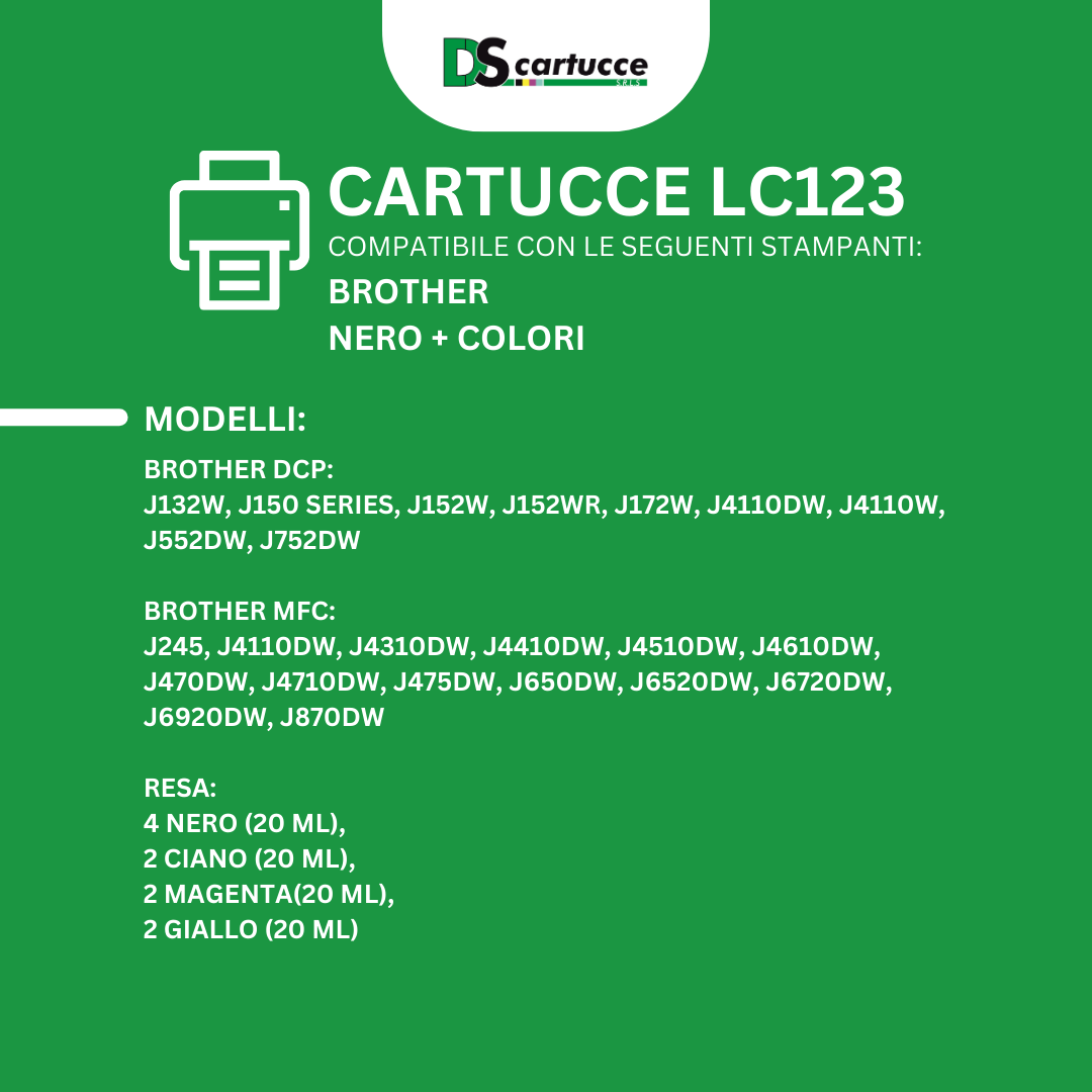 TONER EXPERTE 20 Cartucce XL Compatibili LC123 Premium Per - Foto 4