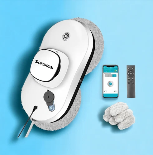 SUNSMAI Remote Control Smart Window Cleaning Robot with Automatic Water Spray