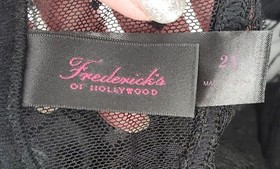 Frederick's of Hollywood Arielle Black Tan Lace Corset Bustier Plus Size 2x New