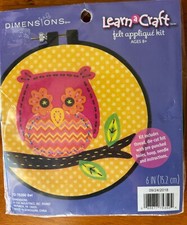 Dimensions OWL Learn A Craft Felt Appliqu  Complete Kit Project Hobby