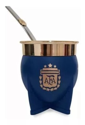 AFA Argentina National Team Champion Qatar 2022 - 3 STARS MATE + Bombilla w/Box
