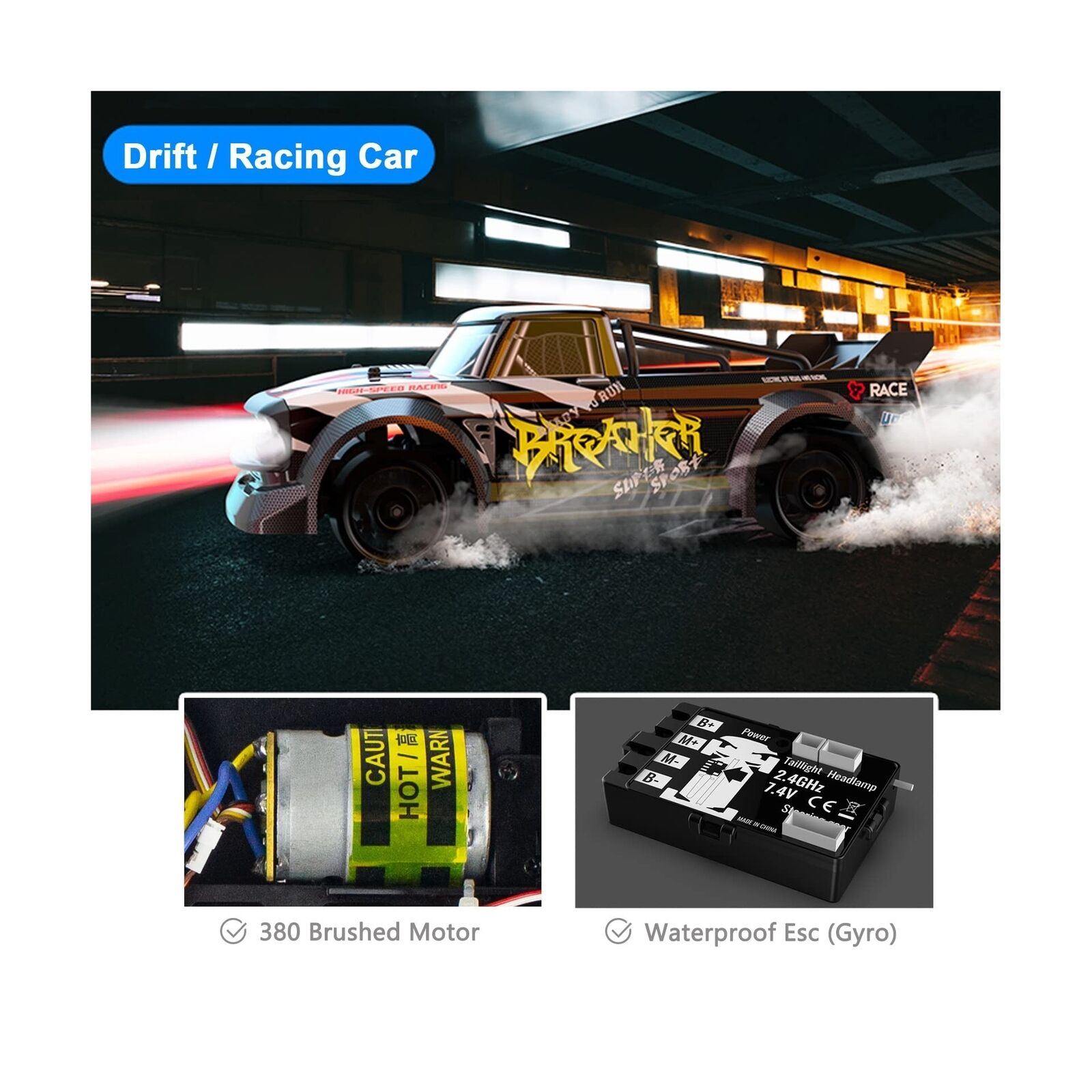 Cheerwing Brushless 1/16 High Speed Remote Control Car, 4WD 25MPH Fast RC  Car RC Drift Car for Kids and Adults