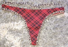 NeW Vs strappy modal thong panty new size xl plaid leopard 