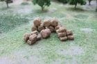 MP SCENERY 30 Brown Hay Bales N Gauge Model Farm Layout Railroad Layout Handmade