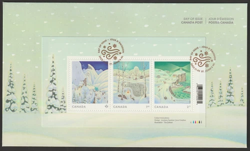 Canada #3403, Christmas, Holiday Winter Scenes, First Day Cover, FDC 2023