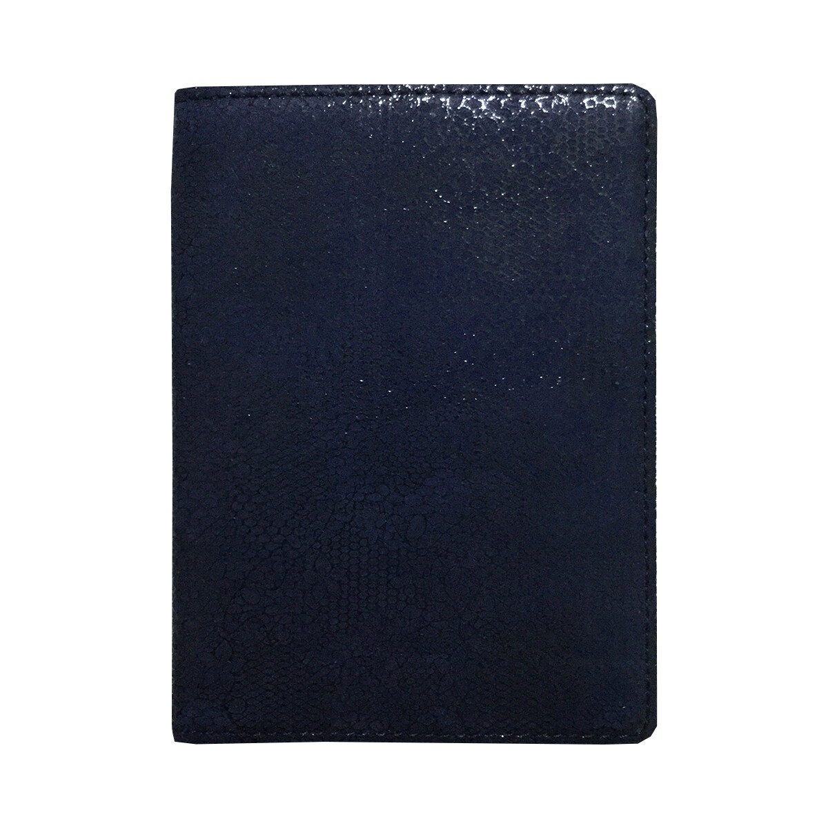 Lodis Navy Blue Faux Snakeskin Leather Passport Holder for Men and Women Travel-image