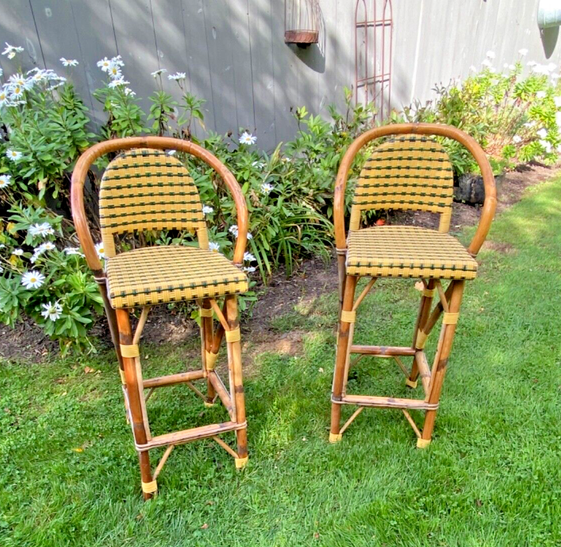 furniture rattan effect bar stools