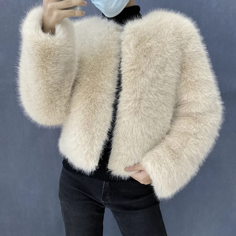Street Fashion Faux Fur Coat Women Girls Fluffy Short Fur