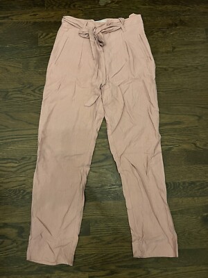 NWT BCBGeneration Women s Pink Paper Bag Pull On Trousers size XXS