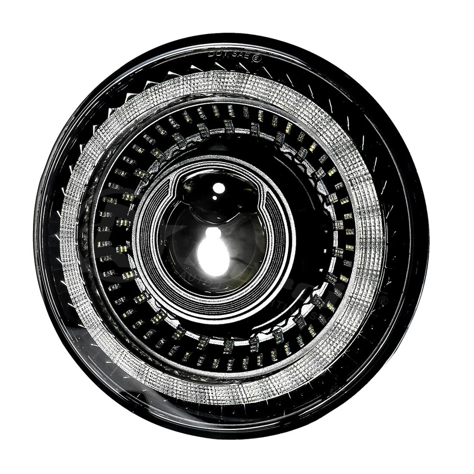 PAR DE FAROS LED de 7" con degradado de arranque halo de bienvenida para VW Beetle Classic Foto 2 de 4