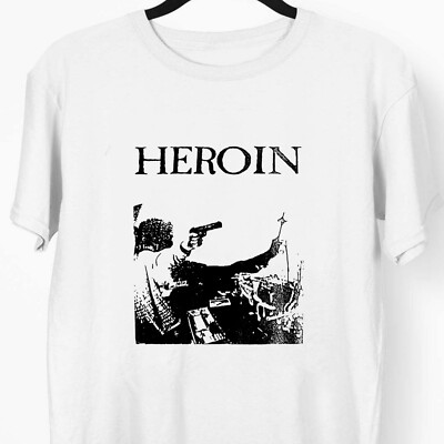 Heroin band t-shirt, hardcore screamo band t-shirt, unisex cotton tee