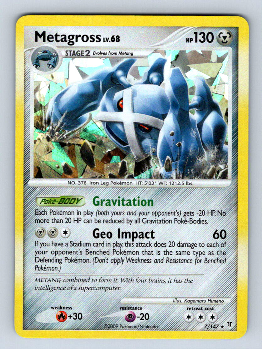 Pokemon Metagross Cracked Ice Holo Platinum Supreme Victors 7/147 NM