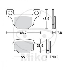 Brake Pads STD TRW LUCAS 787.00.00 for Suzuki 125 GN 1994-1999