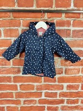 MAMAS & PAPAS COAT AGE 6-9 MONTHS NAVY LIGHT RAIN MAC JACKET ZIP 74CM BABY GIRLS