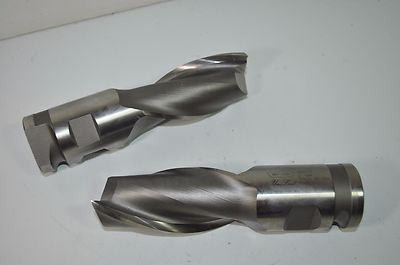 Lot of 2 Weldon Milling Cutter End Mill RH 2 Flute 2'' Dia/Shk 3'' LOC HS B64-11