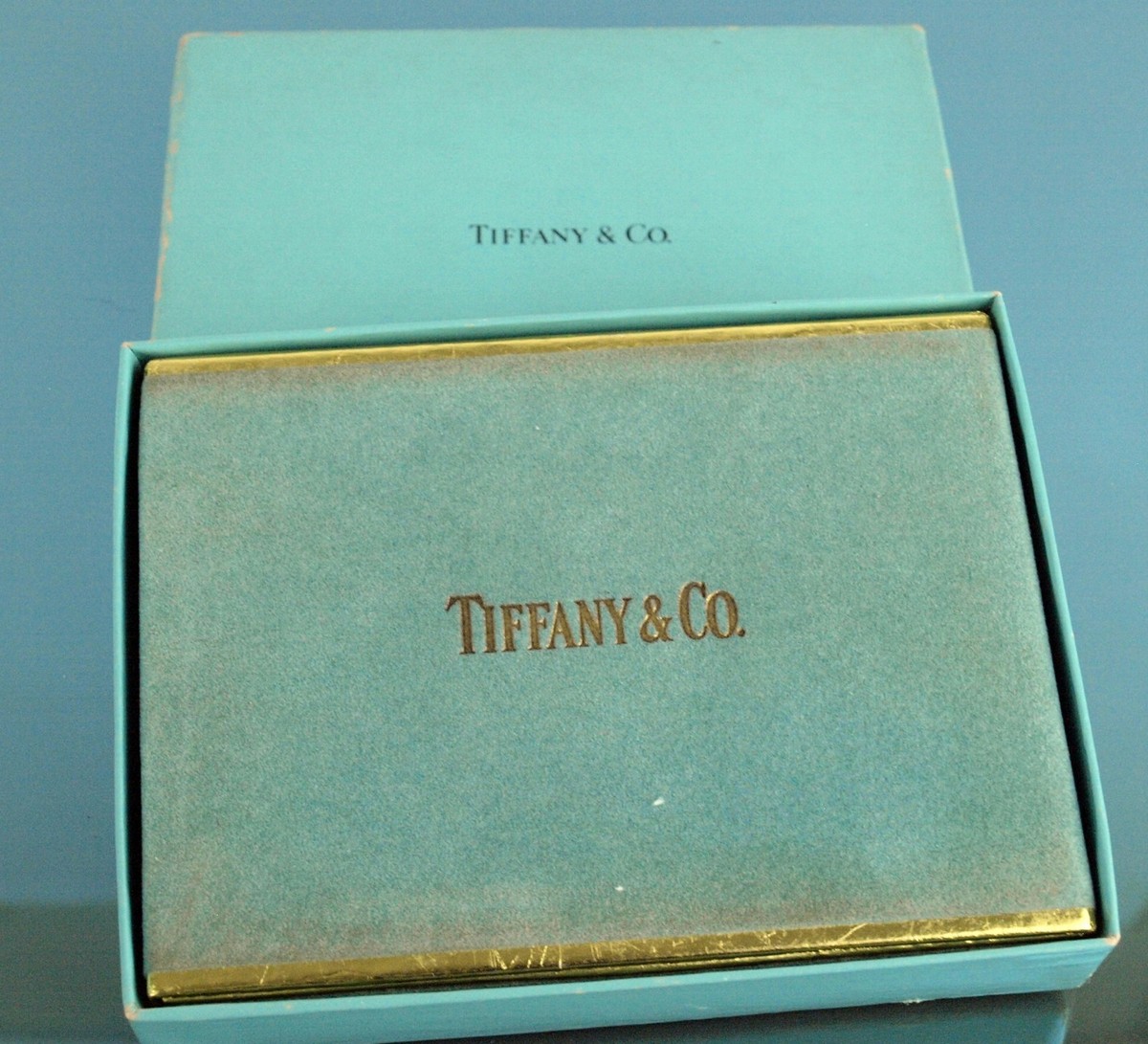 Authentic TIFFANY & Co. Logo 2 set Trump Collection w/ BOX Used