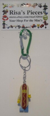 LEGO Mini-Figure Carabiner Keychain - Hot Dog Costume (1 Keychain)