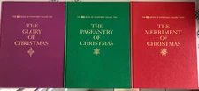 1963 The Life Book of Christmas 3 Volume Set Gold Case Glory Pageantry Merriment