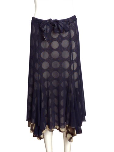 FUZZI -1990s Dot Mesh Skirt, Size-Medium - Picture 1 of 4