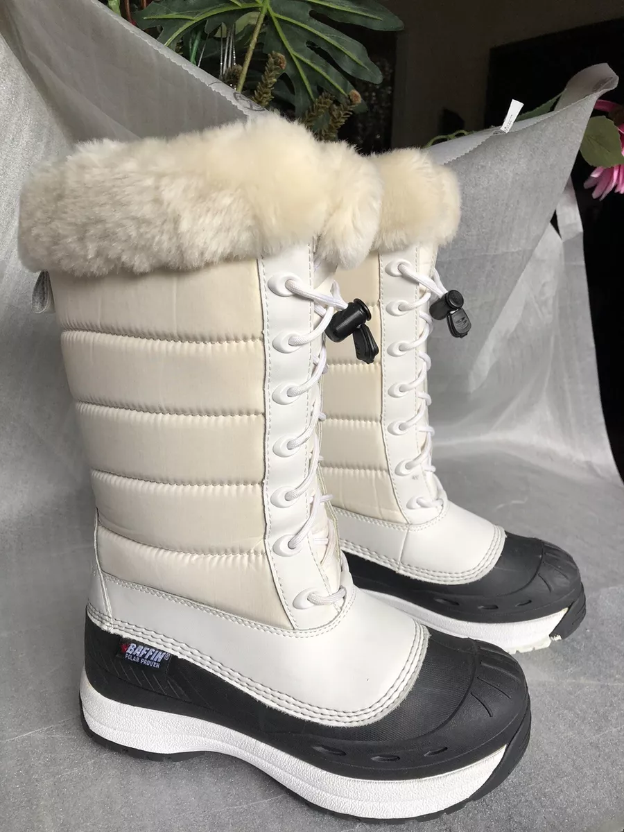 Baffin Iceland Drift Tall Womens Winter Snow Boot White Cream