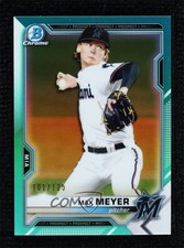 2021 Bowman Chrome Prospects Aqua Refractor 101/125 Max Meyer #BCP-66 0j5i